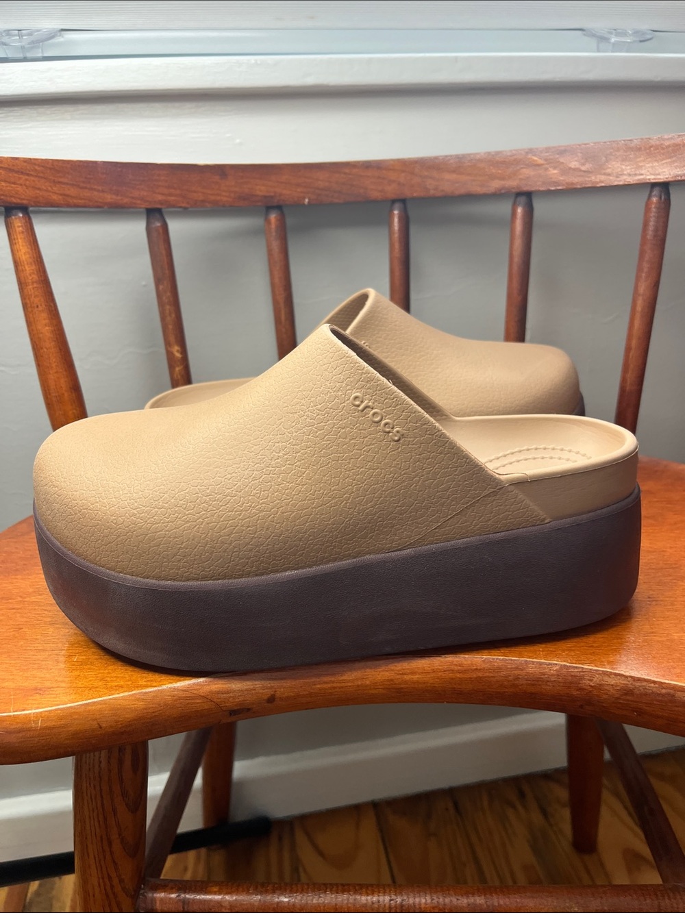Crocs Dylan Platform Clog Sepia Brown Women’s Size 9 Chunky Slip On Sandals EUC - Picture 11 of 11